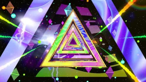 Videohive - Abstract Triangle in Stormy Space - 48068418
