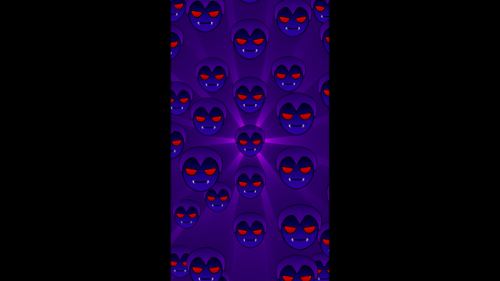 Videohive - Vertical video vampire halloween emoji loop animation background - 48070219