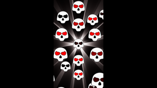 Videohive - Vertical video moving cartoon skulls animation halloween background - 48070224