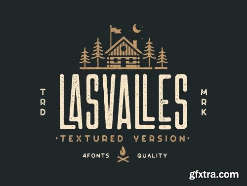 Las Valles Textured Typeface Ui8.net