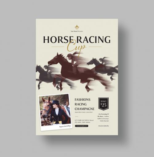 Horse Racing Flyer Layout 646289893