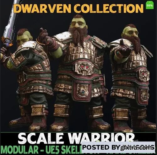 Scaled Warrior - Male Dwarfs - Fantasy Dwarf Collection v5.1