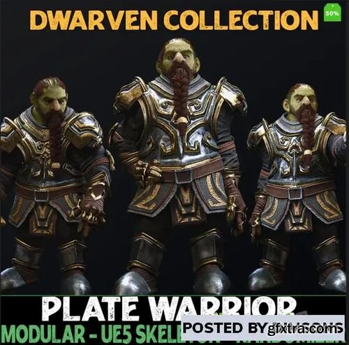 Plate Warrior - Male Dwarfs - Fantasy Dwarf Collection v5.1