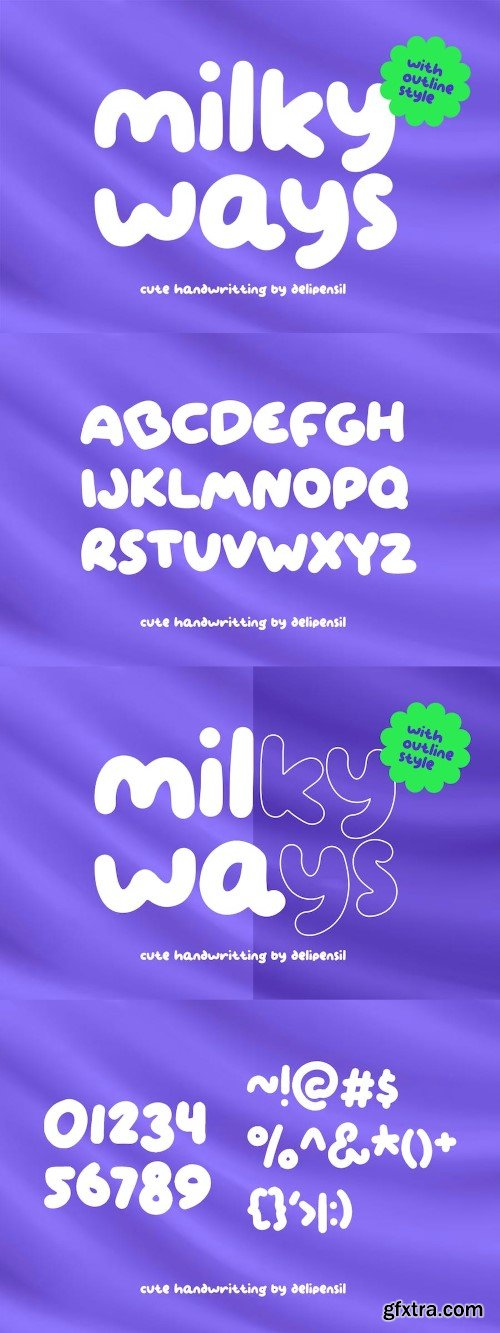 Milky ways - Cute Kids Font