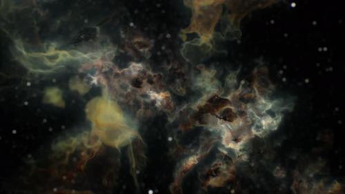 Videohive - A Stunning Nebula Filled with Black and Yellow Stars - 48098627