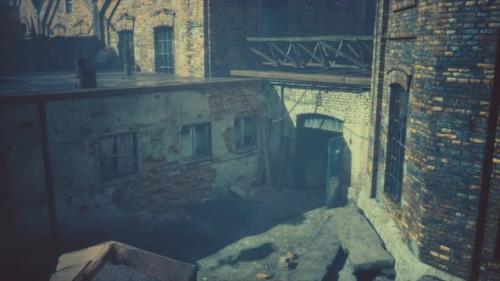 Videohive - Large Crumbling Abandoned Factory in Detroit - 48126962
