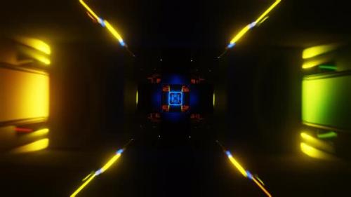 Videohive - Dynamic VJ Loop with Neon Disco Strobe Light Pulsations - 48091796