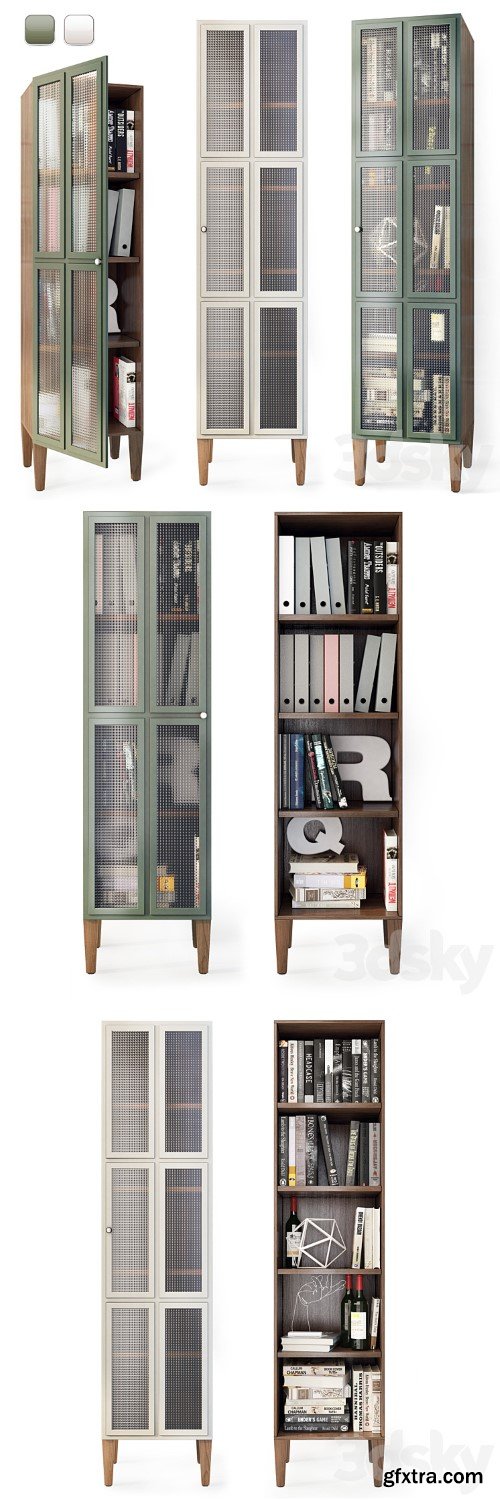 Bookcase, one-door Andersen. Cabinet / bookcase by Etg-Home