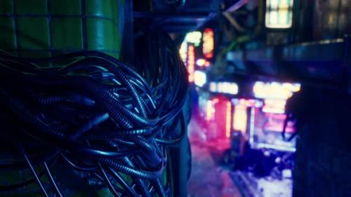 Videohive - Asian Town with Neon Light From Billboards and Advertisement in Nightlife - 48124064