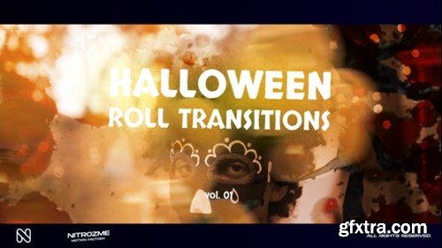 Videohive Halloween Roll Transitions Vol. 01 48378196