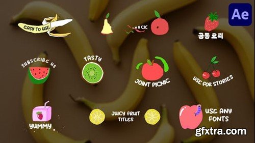 Videohive Juicy Fruit Titles for After Effects 48378411