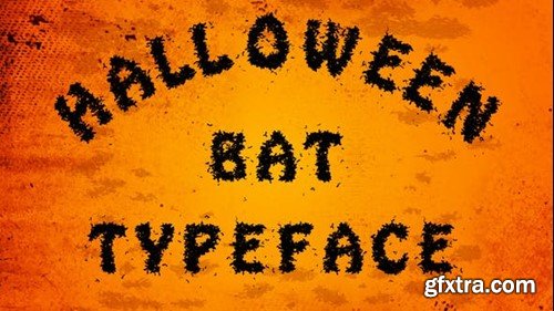 Videohive Animated Halloween Bat Typeface 48366032