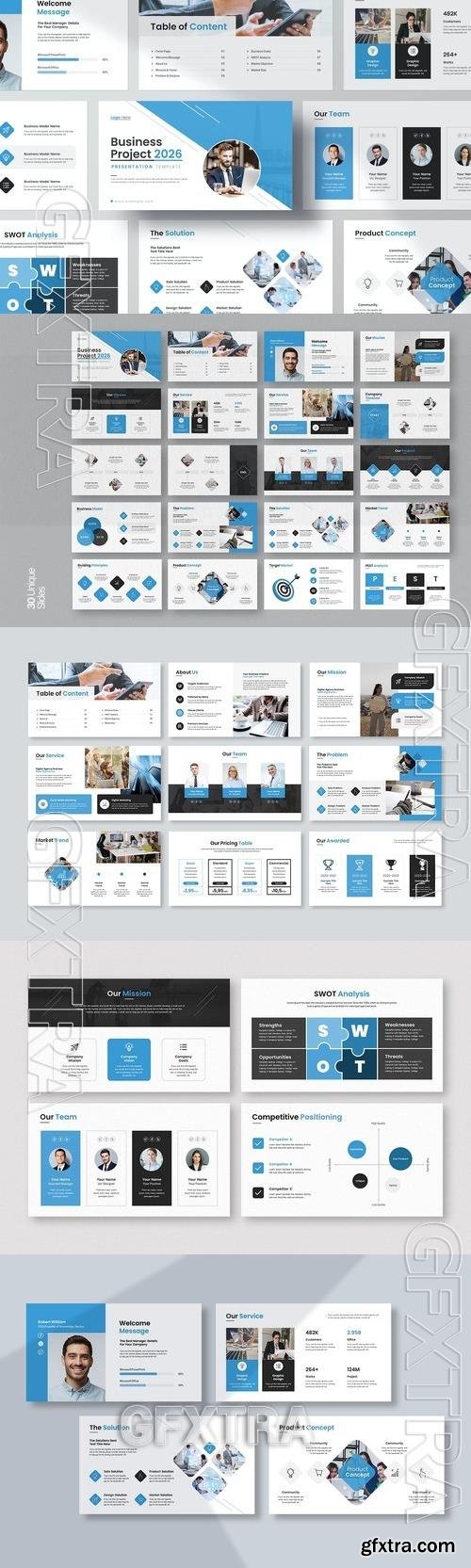 Business Project PowerPoint Presentation Template 2DFC49X