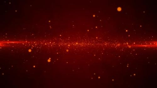Videohive - Red Hot Exploding Particles Background Animation - 48147565