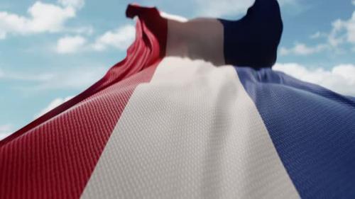 Videohive - Wavy Flag of Netherlands Blowing in the Wind in Slow Motion Waving Official Dutch Holland Flag Team - 48148342