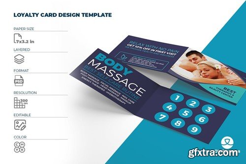 Massage Loyalty Card Template PML5SMD
