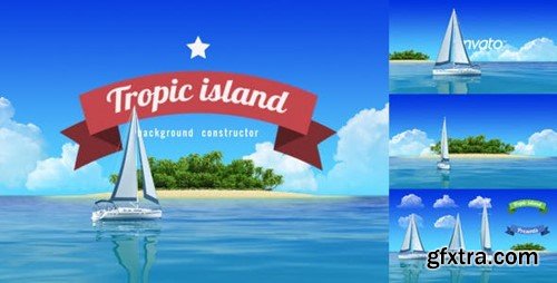 Videohive Yacht Sailing Island Travel Intro 4832040