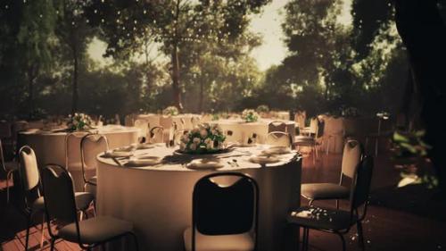 Videohive - Unoccupied Restaurant with a Lovely Natural Backdrop - 48195034