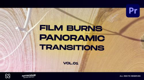 Videohive - Film Burns Panoramic Transitions Vol. 01 for Premiere Pro - 48174531