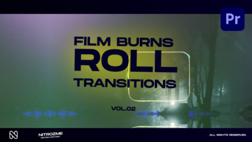 Videohive - Film Burns Roll Transitions Vol. 02 for Premiere Pro - 48174566