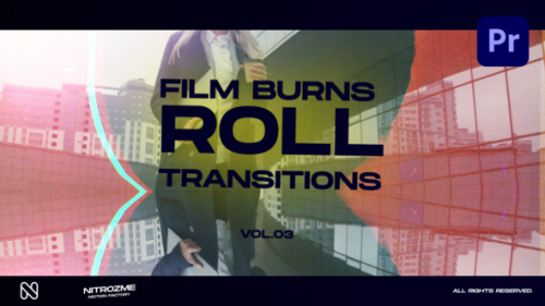 Videohive - Film Burns Roll Transitions Vol. 03 for Premiere Pro - 48174570