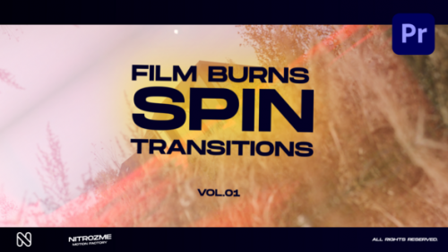 Videohive - Film Burns Spin Transitions Vol. 01 for Premiere Pro - 48174589