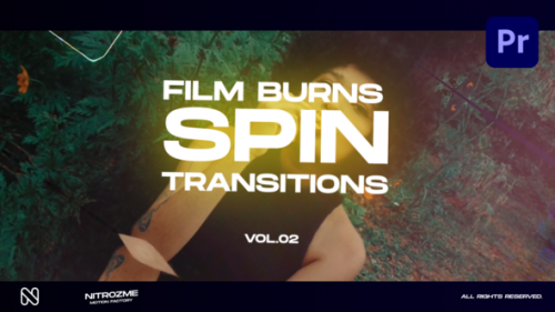 Videohive - Film Burns Spin Transitions Vol. 02 for Premiere Pro - 48174596