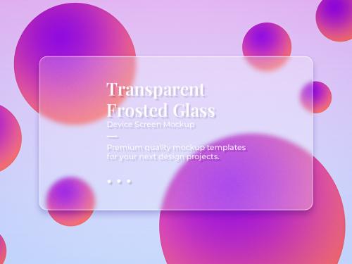 Transparent Frosted Glass Mockup 644724069
