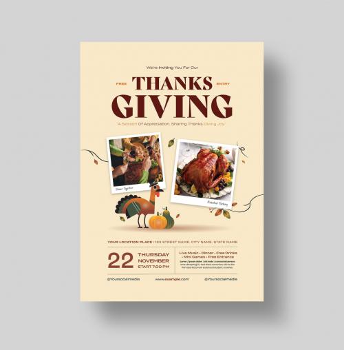 Thanksgiving Flyer Layout for Harvest Festival Autumn Fall Event 644723981