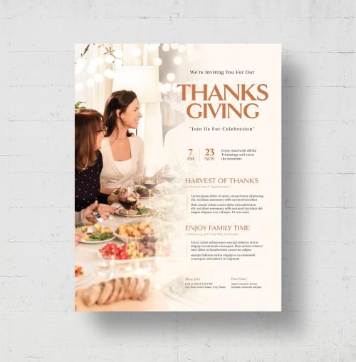 Thanksgiving Flyer Layout in Modern Contemporary Theme 644712721