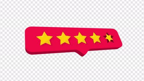Videohive - 5 Star Rating Feedback Review 3D Alpha - 48108650