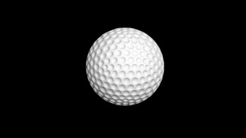 Videohive - Golf Ball Rotate - 4k - 48110244