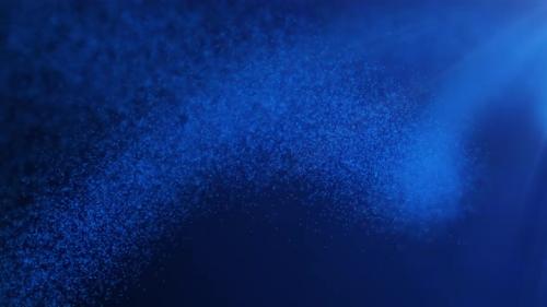 Videohive - Animated blue background with rotating particles similar to bubbles underwater 4k - 48113989