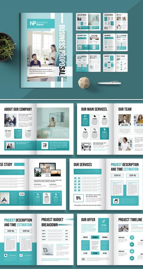 Business Proposal Layout with Fully Editable 644717005