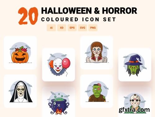 Halloween & Horror Character Icon Set Ui8.net