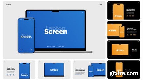Videohive Laptop Air and Phone Pro Mockup Pack 48491133