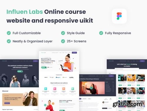Influen Labs - Online Course for Inluencer website and responsive uikit Ui8.net