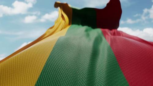 Videohive - Wavy Flag of Lithuania Blowing in the Wind in Slow Motion Waving Colorful Lithuanian Flag Team - 48120901