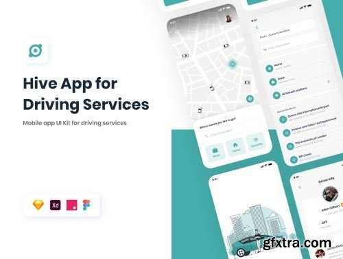 Hive App | Driving Service Ui8.net