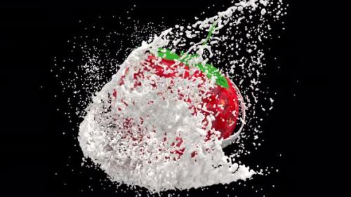 Videohive - Strawberry Splash A Delicious Treat - 48124878