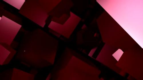 Videohive - Red squares in the dark - 48204600