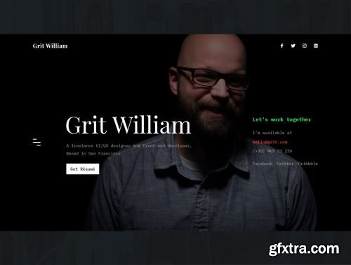 Grit - Portfolio/CV/Resume HTML Template Ui8.net