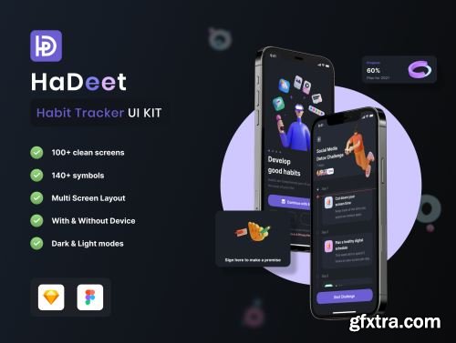 HaDeet - Habit Tracker UI Kit Ui8.net