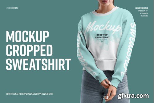 Mockups Crop Top Woman Sweatshirt F8UCXBS