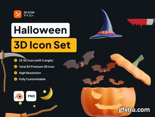 Halloween 3D Icon Set Ui8.net