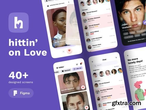 Hittin - Dating Mobile UI Kit Ui8.net