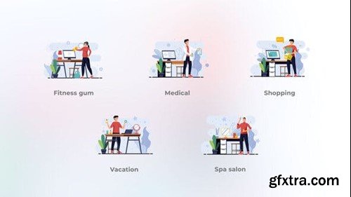 Videohive Self-care and Rest - Flat Сoncepts 48431854