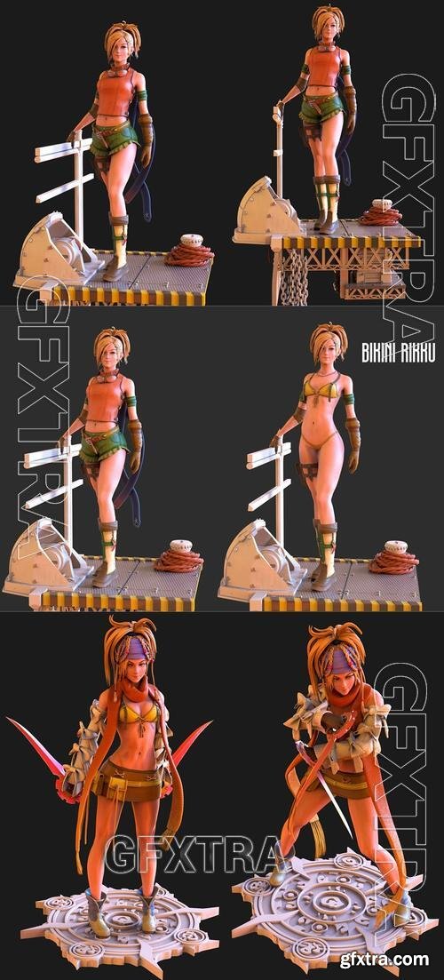 Rikku FFX bikini version Rikku FFX-2 pose 1 pose 2 Big pack – 3D Print Model