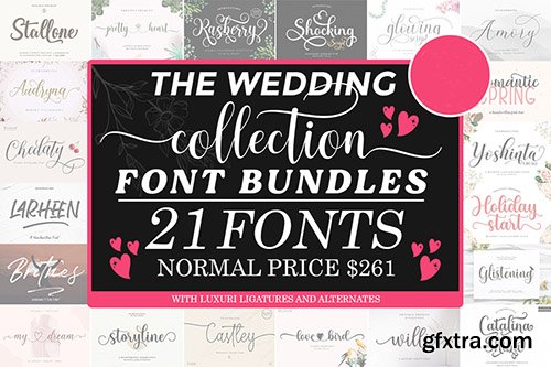 The Wedding Collection Font Bundles