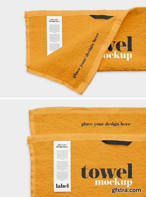 Label on Towel Mockup 25PPADG